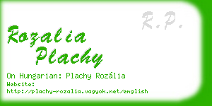 rozalia plachy business card